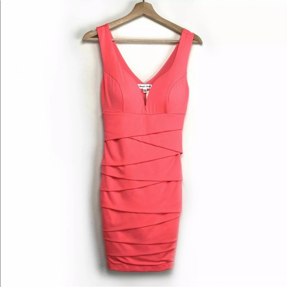Emerald Sundae Neon Pink/Orange Bodycon Dress